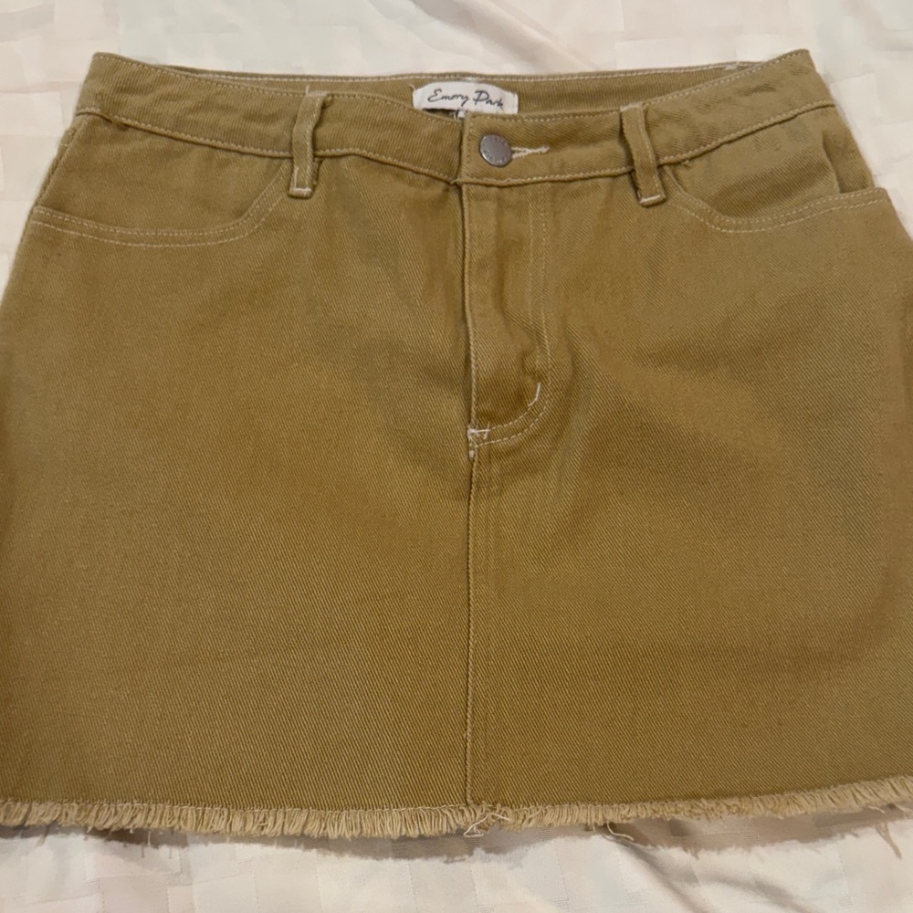 Emory Park Olive Mini Skirt